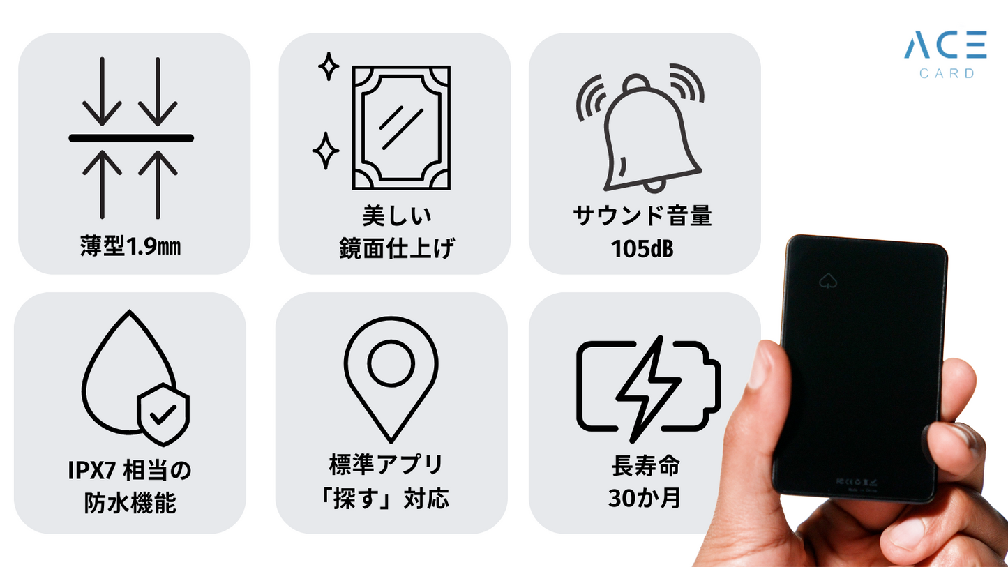 紛失防止スマートタグ AceCard